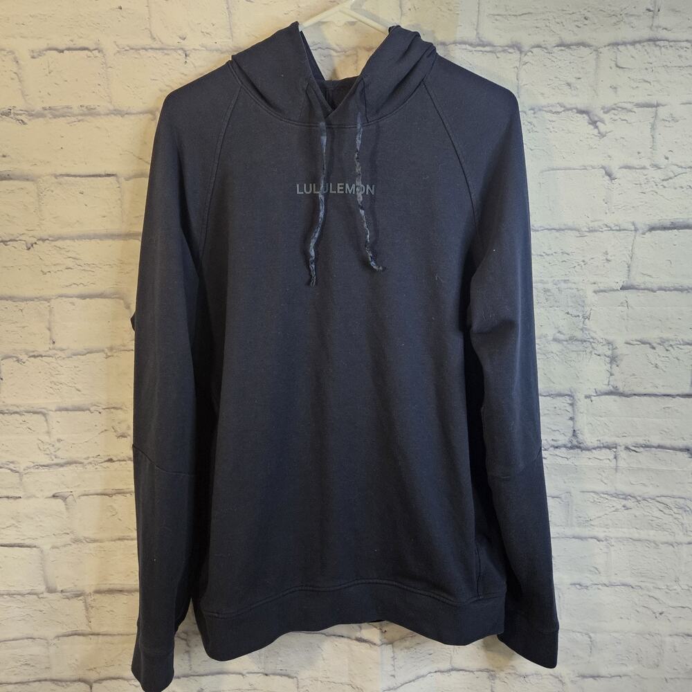 Lululemon City Sweat Hoodie Men Sz L Blue Pullover Sweatshirt Gym Yoga